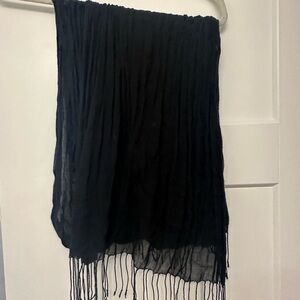 Black Fringe Scarf